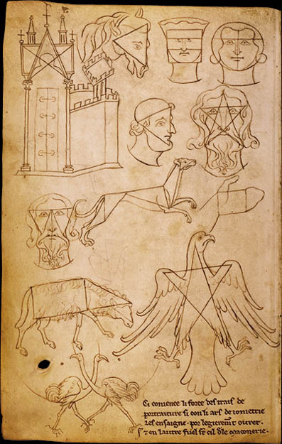 Folio 36 - Tracs gomtriques mnmotechniques