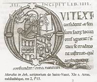 Moralia in Job, scriptorium de Saint-Vaast, XIe, Arras, mdiathque