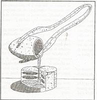 Restitution d'une methode de coulage pour la fabrication des monnaies (creuset et sa pince)