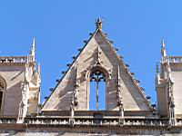 Lyon, Cathedrale St-Jean, Faade, Pignon