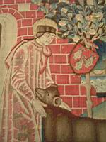 Saint Vaast et l'ours; tapisserie; 2me moiti du 15me; muse d'Arras